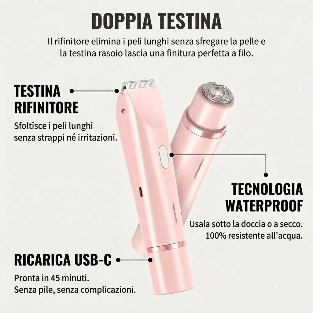 Rasoio 2 in 1 per bikini e corpo