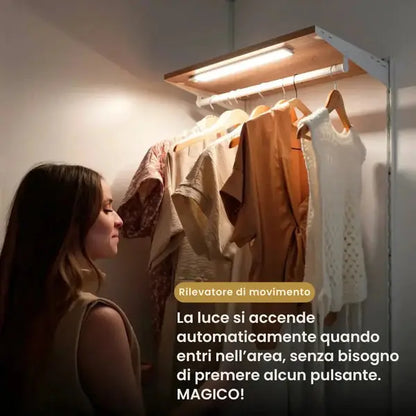 Striscia LED senza fili con sensore di movimento