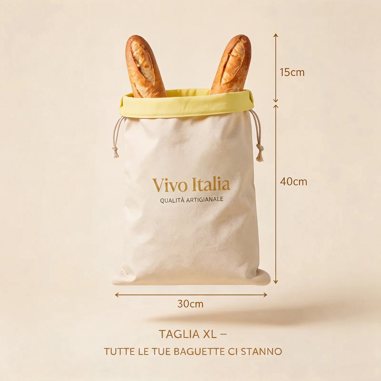 La Borsa (30 x 40 cm) — Il tuo pane fresco anche dopo 5 giorni