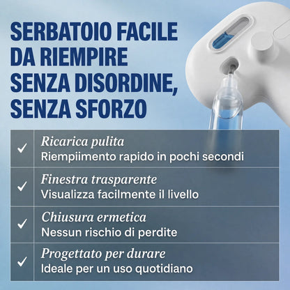 Sistema di pulizia senza acqua per animali