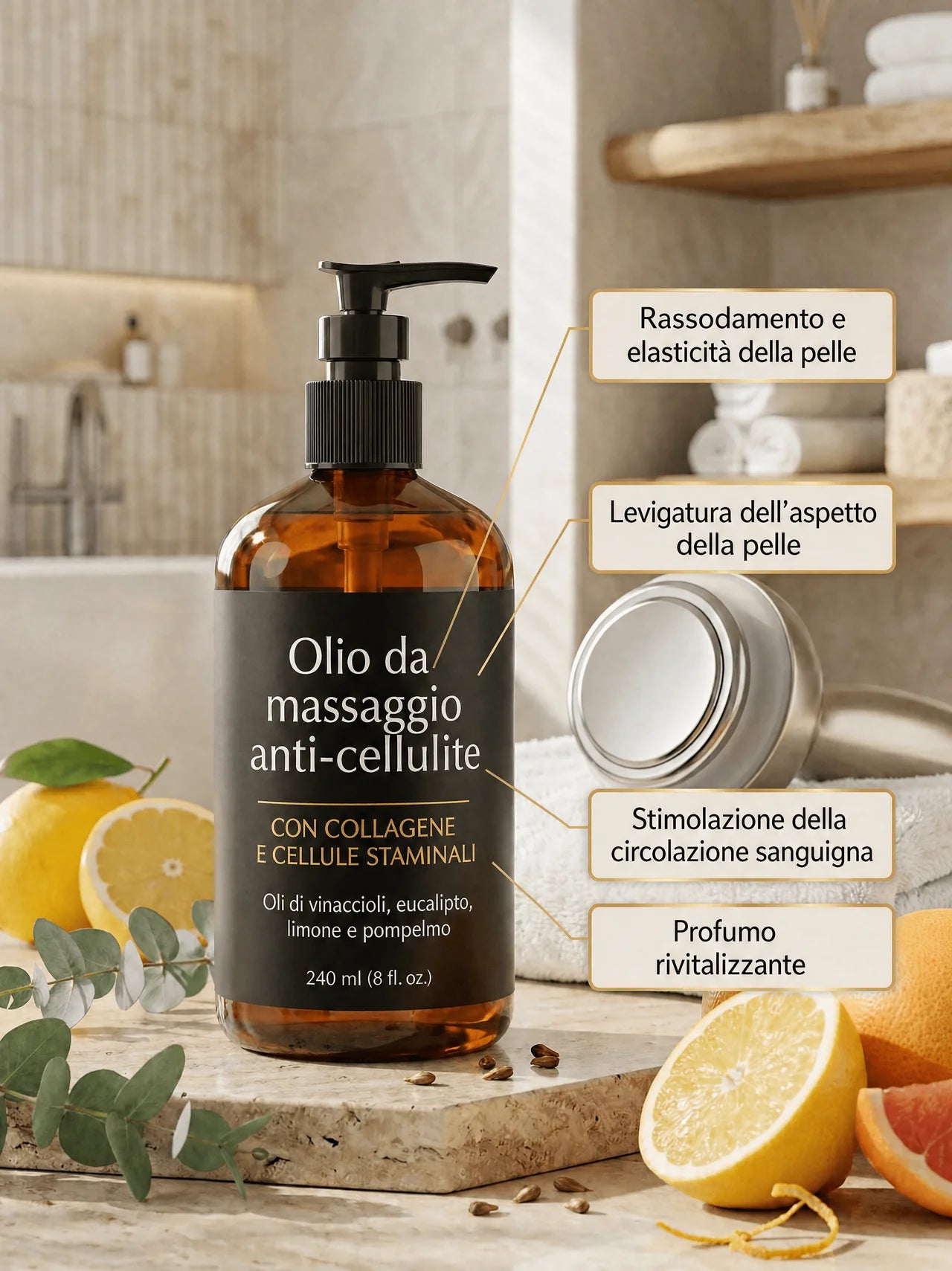 Olio da massaggio anti-cellulite
